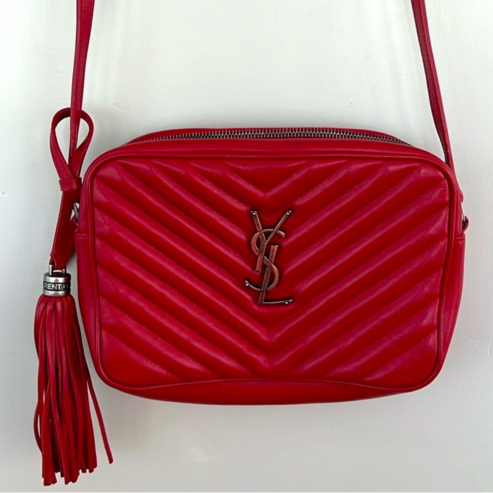 Authentic SAINT LAURENT Monogram Matelassé Lou Camera Bag
